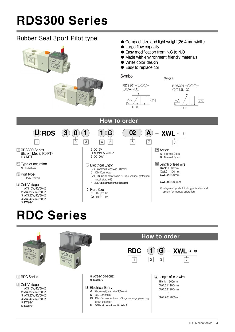 Catalogue TPC RDS301 trang 1